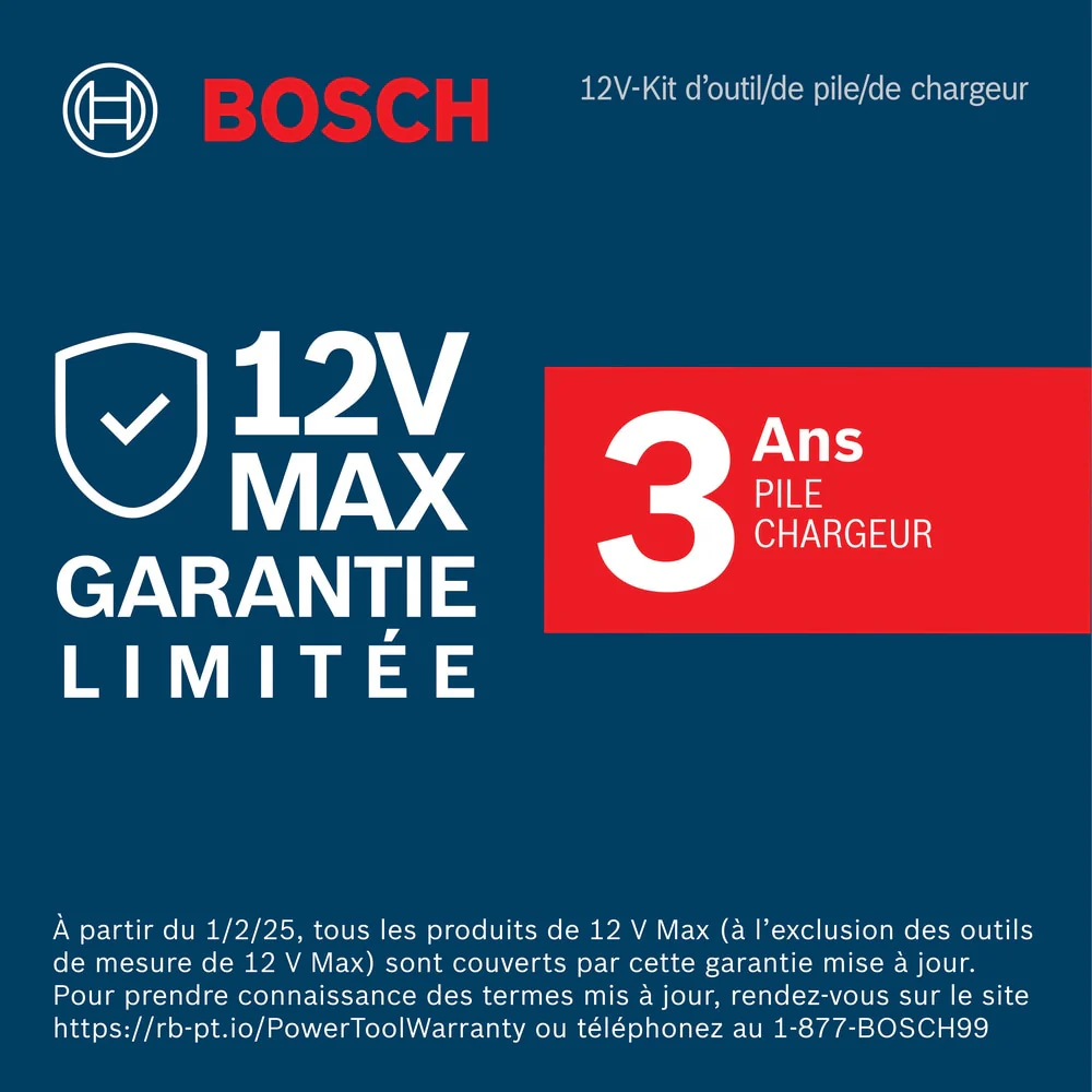 Bosch PS21-2A 12V Max 1/4-in Hex Cordless Drill/Driver Kit with Charger and 2 Batteries - Image 8