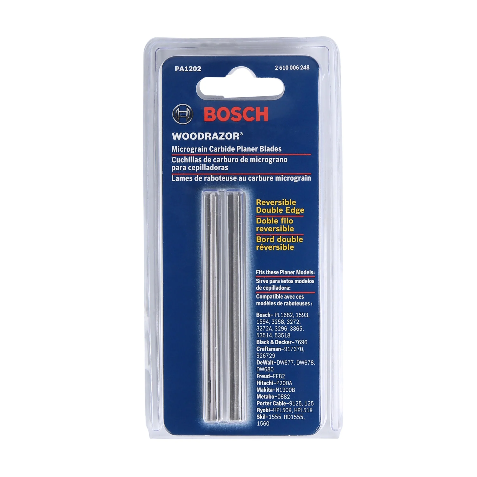 Bosch Woodrazor Micrograin Carbide Planer Knives, Reversible Double-Edge (PA1202) - Image 3