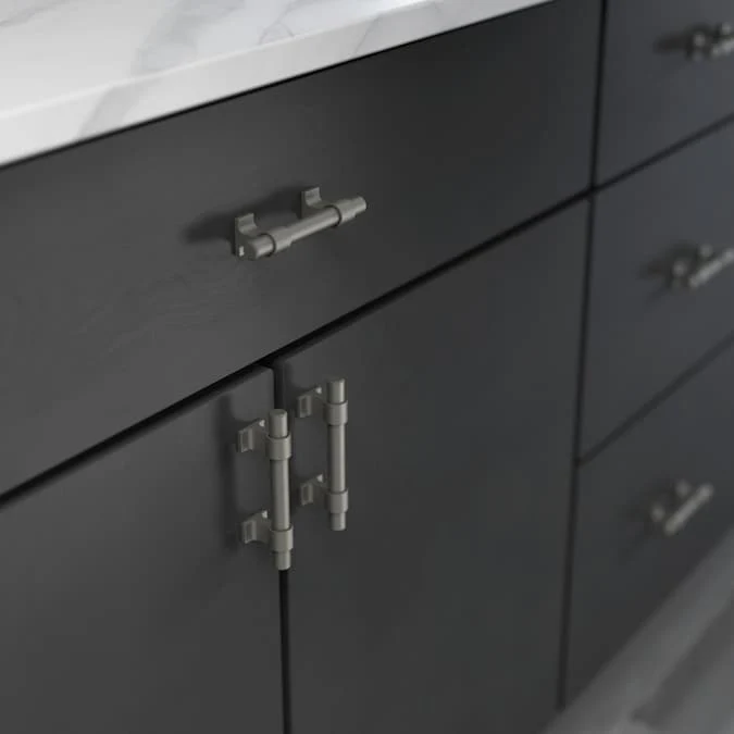 Brainerd Industrial Bar Adjusta-Pull 1-3/8-in to 4-in (35 Mm To 102 mm) Center to Center Satin Nickel (Matte) Adjustable Dual Mount Rectangular Bar Drawer Pull - Image 3