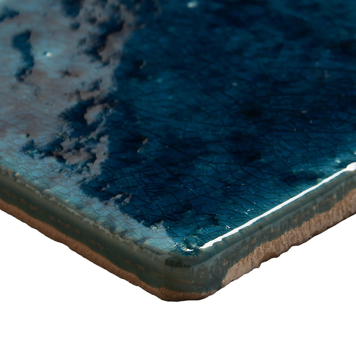 Breeze Ocean Blue 5" Crackled Glossy Porcelain Tile - Lux Tile - Image 9