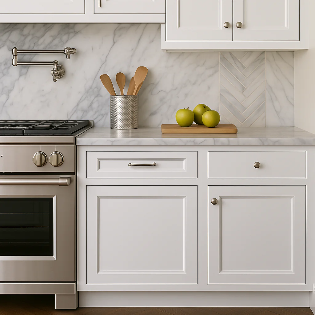 Bremen Cabinetry Shaker Base Cabinet with 1 Door and 1 Drawer in White - Image 3