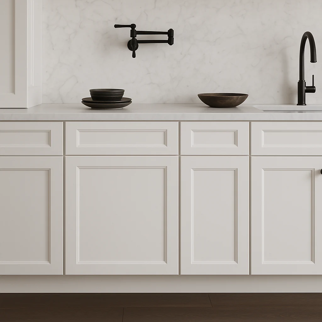 Bremen Cabinetry Shaker Base Cabinet with 1 Door and 1 Drawer in White - Image 4