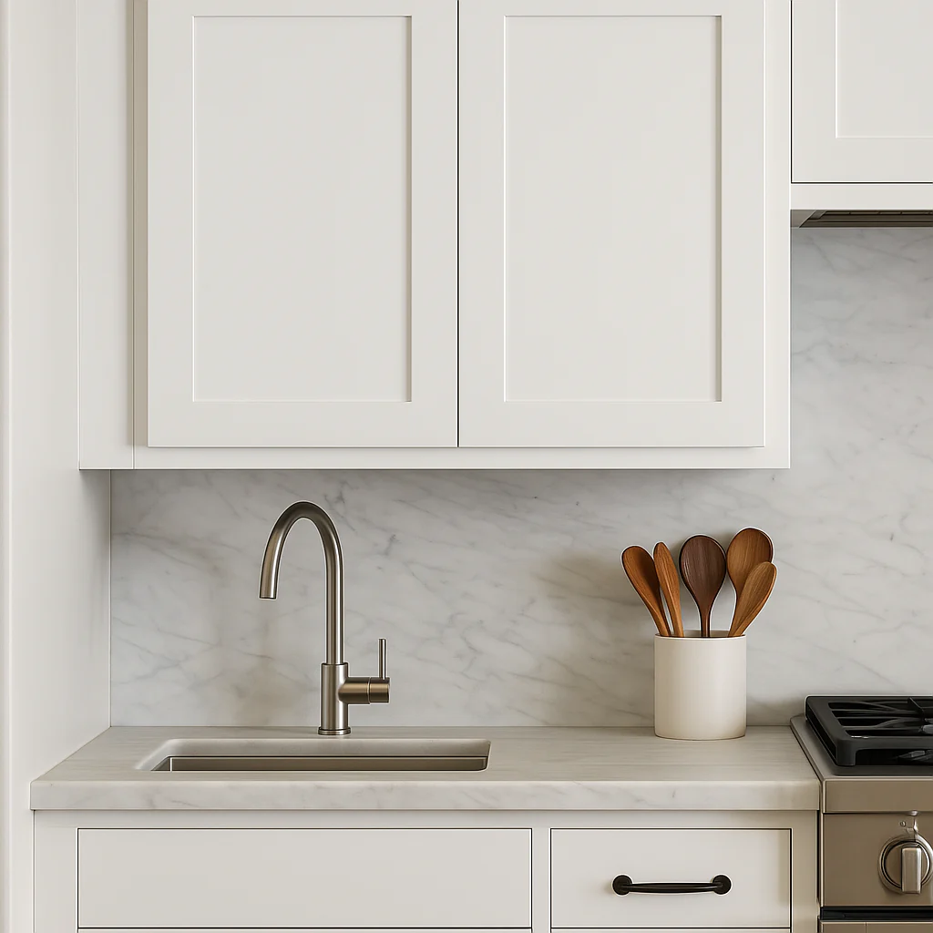 Bremen Cabinetry Shaker High Double Door Wall Cabinet, Ready to Assemble, White - Image 2