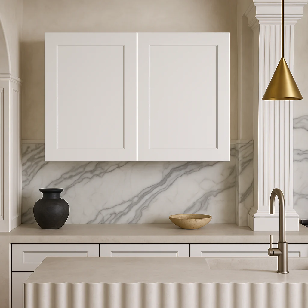 Bremen Cabinetry Shaker High Double Door Wall Cabinet, Ready to Assemble, White - Image 3