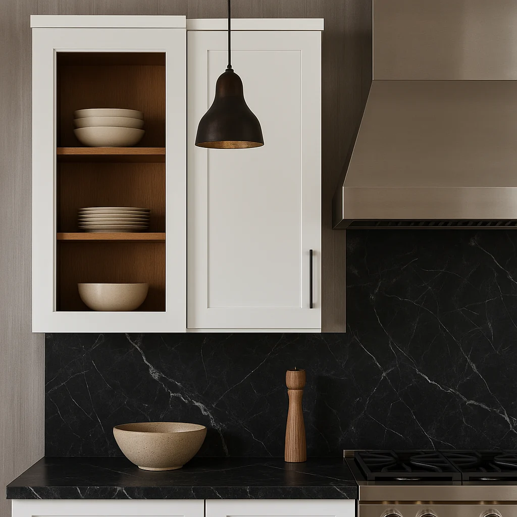 Bremen Cabinetry Shaker Wall Cabinet with Adjustable Shelves in White - Image 2