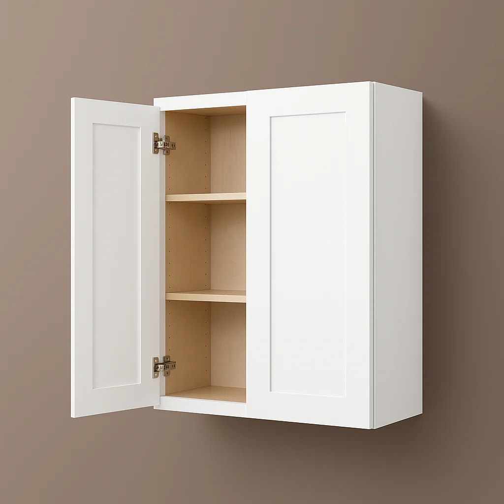 Bremen Cabinetry Shaker Wall Cabinet with Adjustable Shelves, White - Image 5