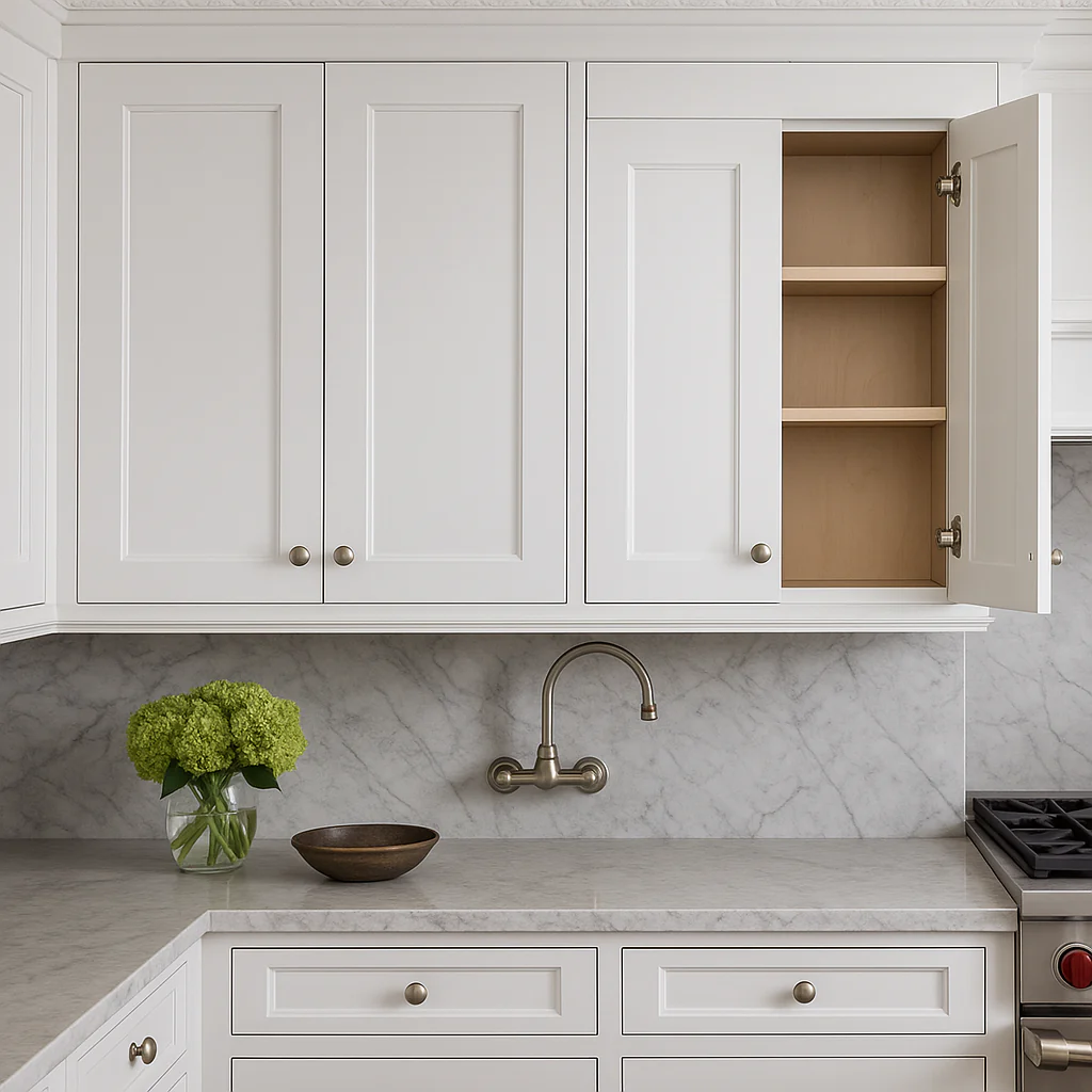 Bremen Cabinetry Shaker Wall Cabinet with Adjustable Shelves, White - Image 4