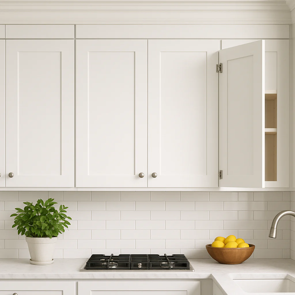 Bremen Cabinetry Shaker Wall Cabinet with Adjustable Shelves, White - Image 3