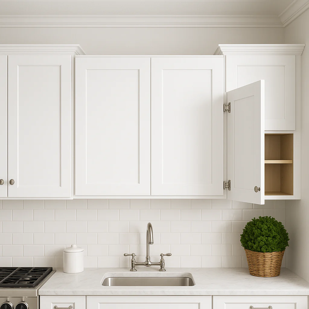 Bremen Cabinetry Shaker Wall Cabinet with Adjustable Shelves, White - Image 4