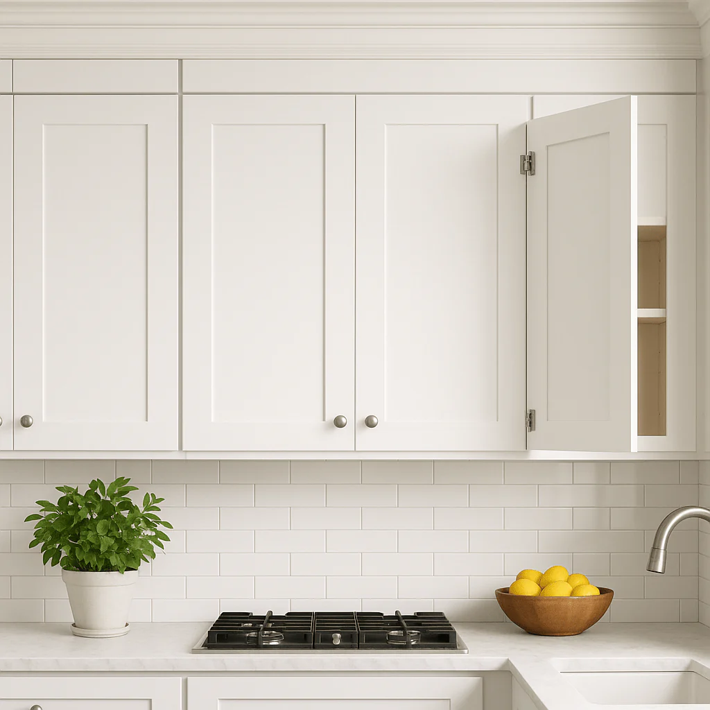 Bremen Cabinetry Shaker Wall Cabinet with Adjustable Shelves, White - Image 3