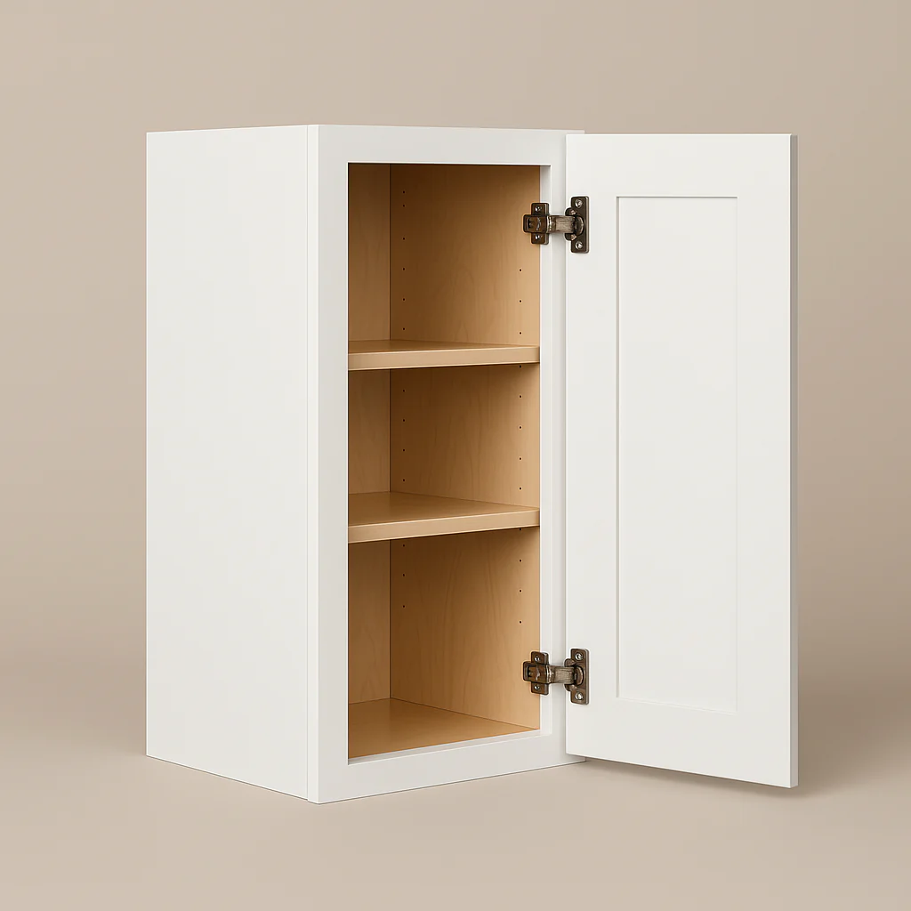 Bremen Cabinetry Shaker Wall Cabinet with Adjustable Shelves, White