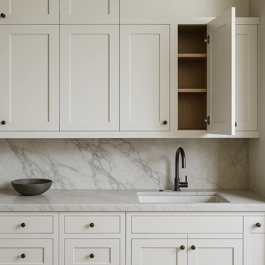 Bremen Cabinetry Shaker Wall Cabinet with Adjustable Shelves, White - Image 3