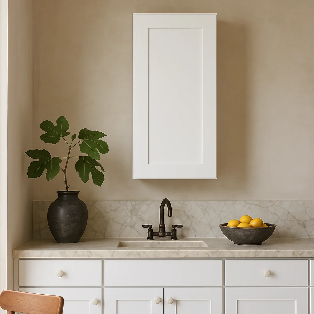 Bremen Cabinetry Shaker Wall Cabinet with Adjustable Shelves, White - Image 4