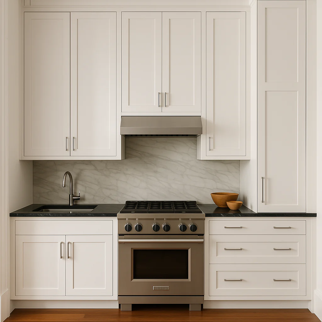 Bremen Cabinetry Shaker Wall Cabinet with Adjustable Shelves, White - Image 2