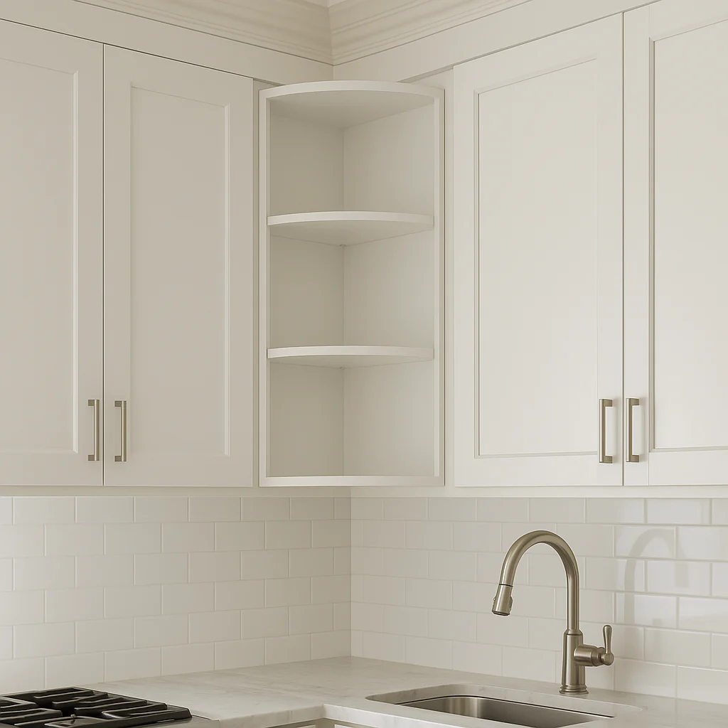 Bremen Cabinetry Shaker Wall End Open Shelf Cabinet in White - Image 3