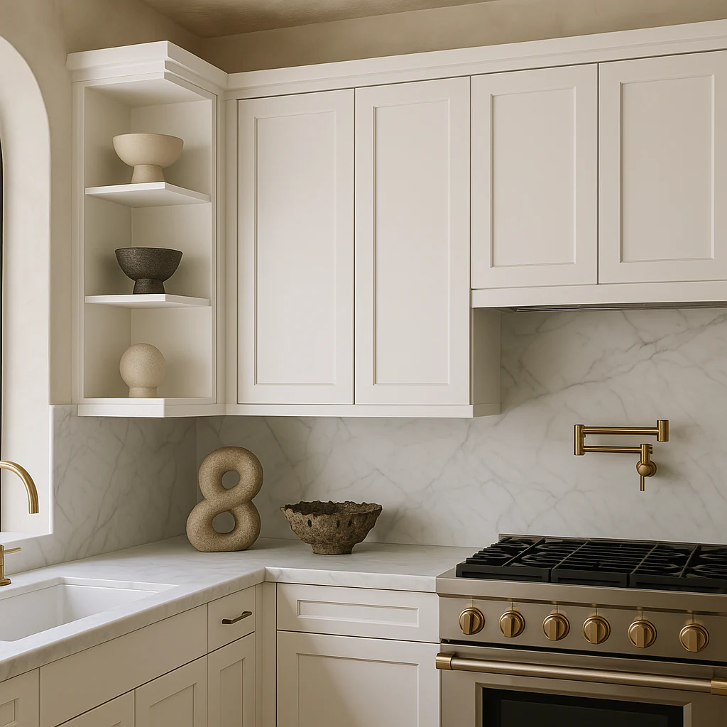 Bremen Cabinetry Shaker Wall End Open Shelf Cabinet, White, Ready to Assemble - Image 3
