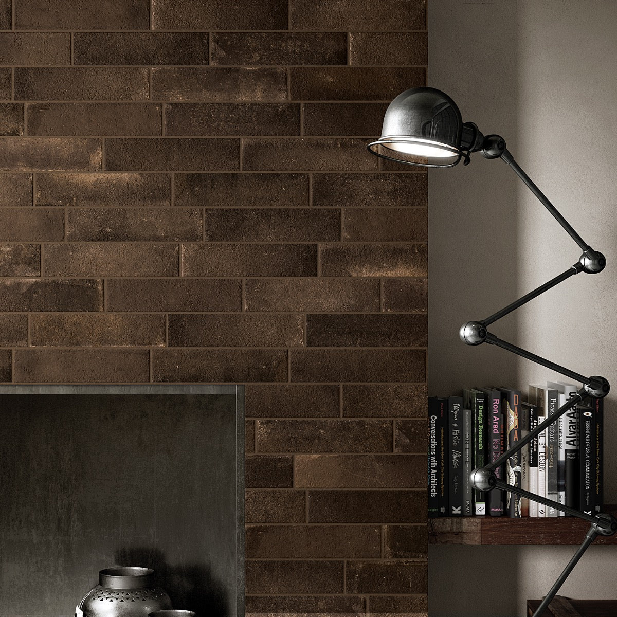 Brick Rustico Nero Brown 3x12 Matte Porcelain Subway Tile - Image 6