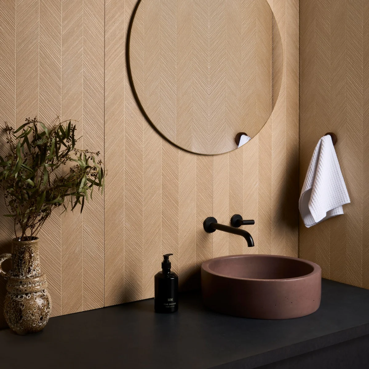 Briona Hazelnut Brown 18x48 Textured Wood Look Matte Ceramic Tile - Image 2