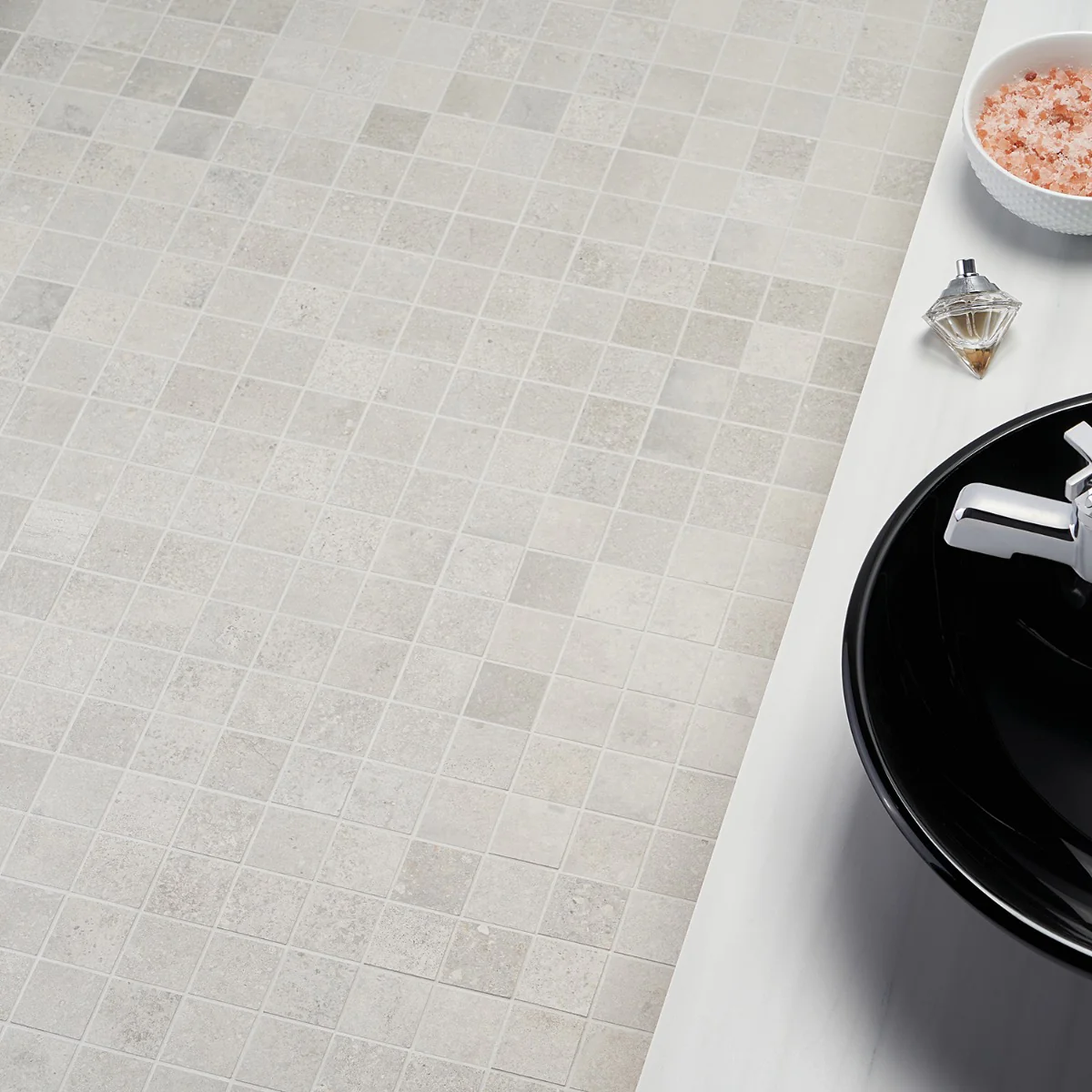 Bronx Argent Silver 2x2 Matte Porcelain Mosaic Tile - Durable Industrial Design - Image 2