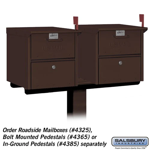 Bronze 2-Wide Mailbox Spreader for Roadside Mailboxes - Image 3