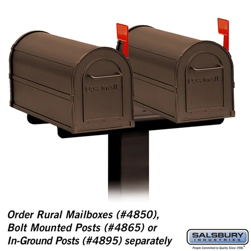 Bronze 2-Wide Mailbox Spreader for Rural and Townhouse Mailboxes - Image 3