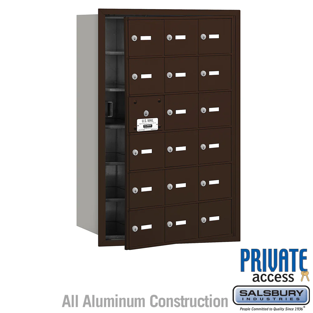 4B+ Horizontal Mailbox with 18 A Doors, Aluminum, Front Loading, Private Access - Image 4