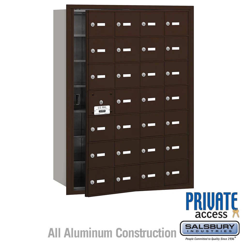 4B+ Horizontal Mailbox with 28 A Doors - Bronze - Rear Loading - Private Access - Image 4