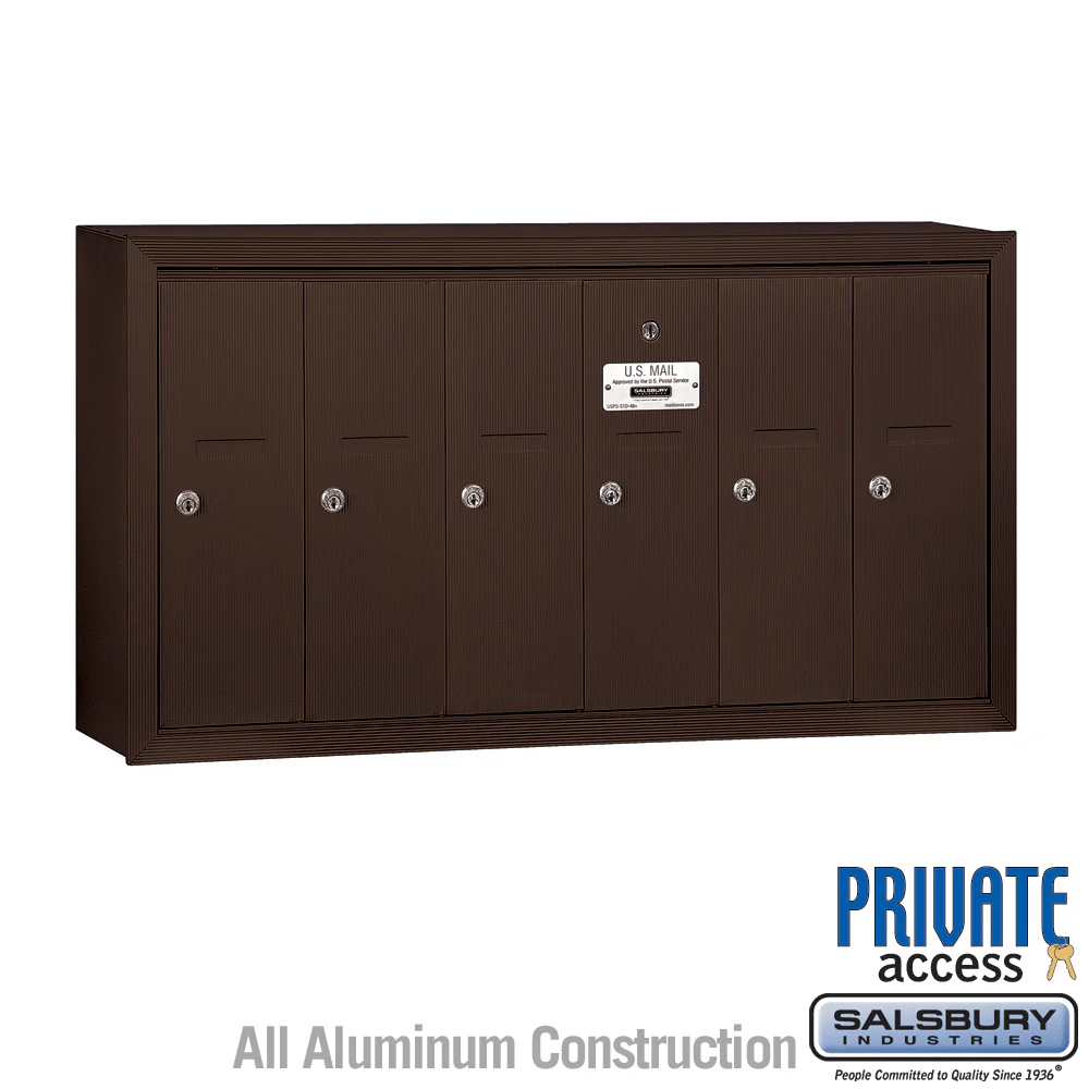 Bronze Vertical Mailbox with 3 Compartments and Private Access - Image 6