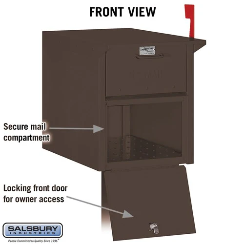 Bronze Mail Chest with Secure Locking Doors and USPS Approval - Image 3