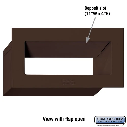 Bronze Recessed Mail Drop with Spring-Loaded Flap - Image 2