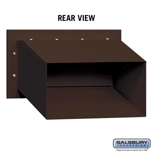Bronze Recessed Mail Drop with Spring-Loaded Flap - Image 4