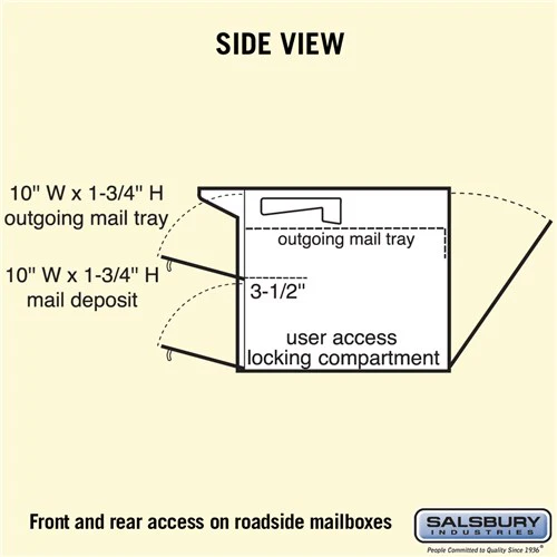 Bronze Roadside Mailbox with Locking Doors and USPS Approval - Image 5