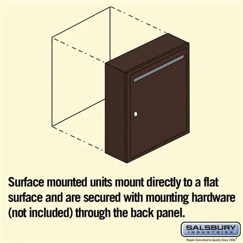Bronze Surface Mounted Letter Box with Commercial Lock - Image 2
