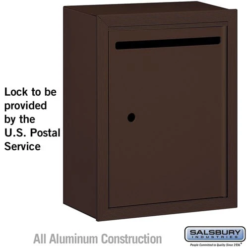 Bronze Surface Mounted Letter Box with USPS Access