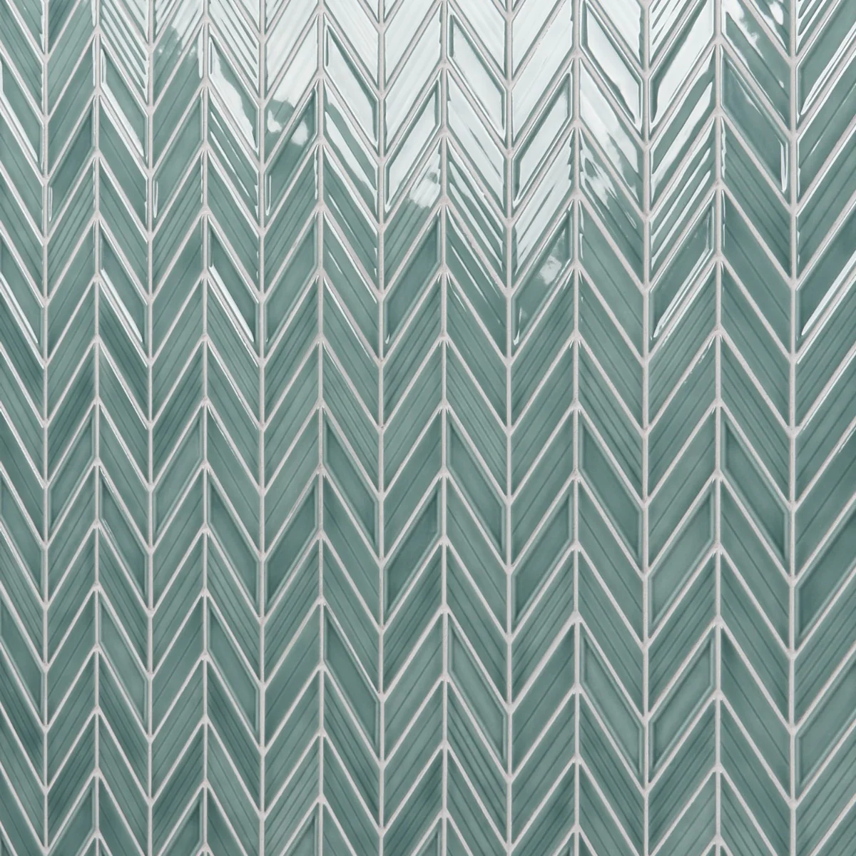 Brookline Chevron Marine Blue 1x5 Glossy Ceramic Mosaic Tile - Image 3