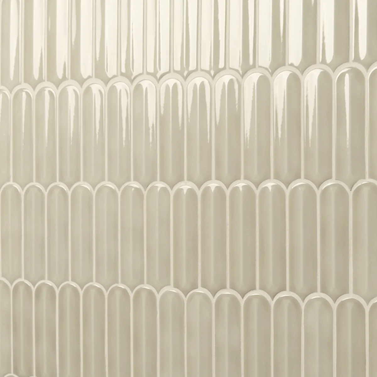 Brookline Feather Celadon Green 2x7 Glossy Ceramic Mosaic Tile - Image 3