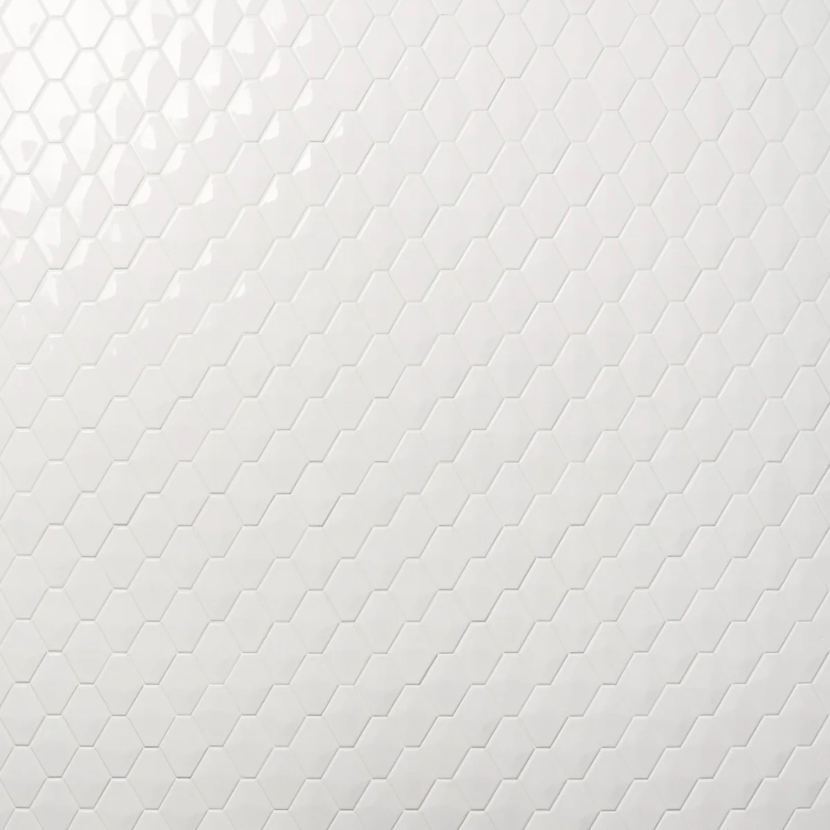 Brookline Diamond Cloud White 3x4 Glossy Ceramic Mosaic Tile - Image 2