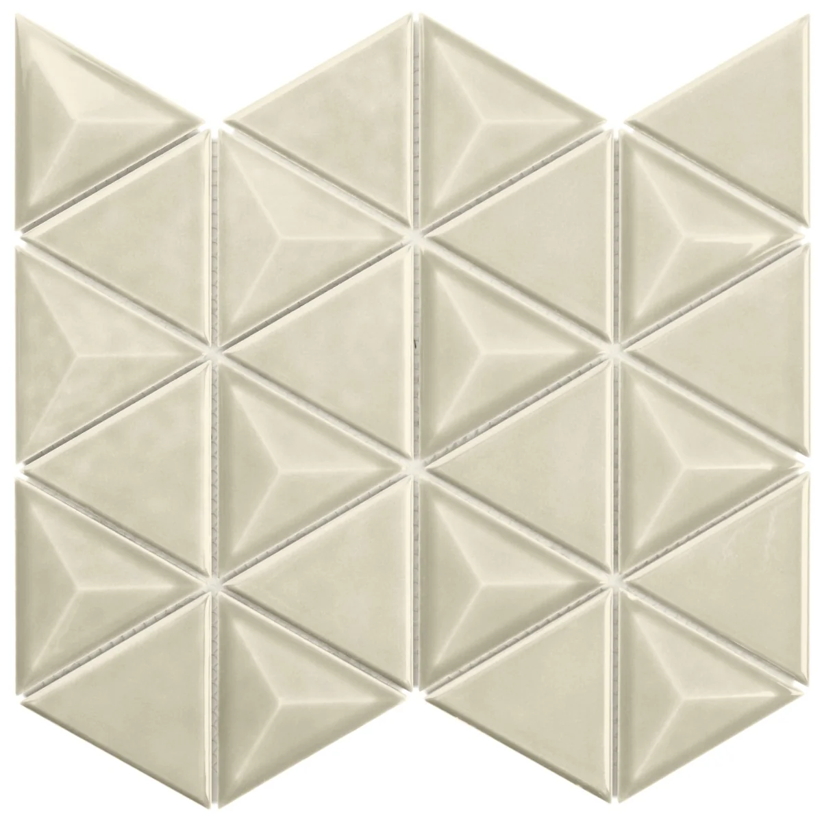 Brookline Triangle Celadon Green 4" Glossy Ceramic Mosaic Tile by Lux Tile - Image 4