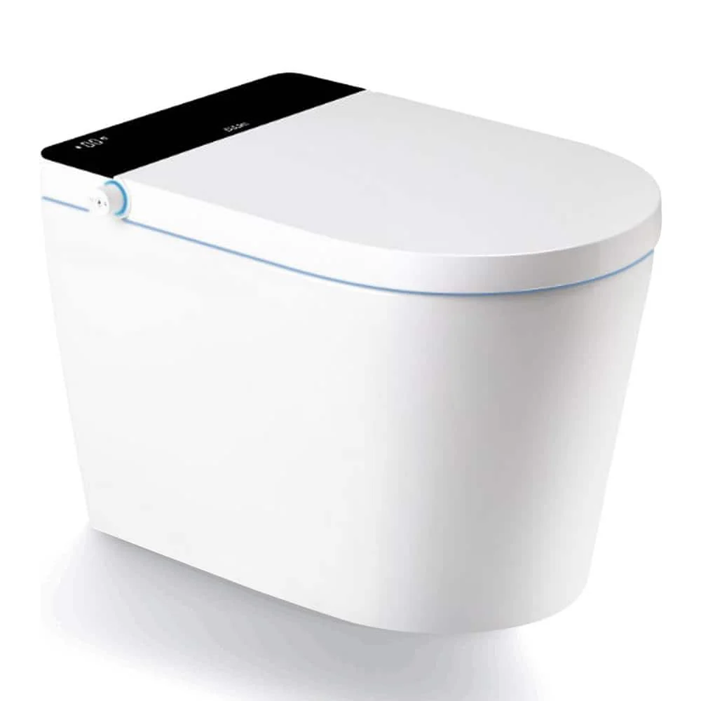 BWE Elongated Smart Toilet Bidet with Auto Features and Remote