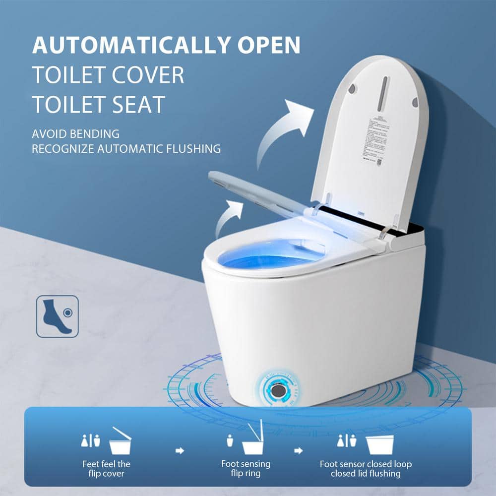 BWE Elongated Smart Toilet Bidet with Auto Features and Remote - Image 2