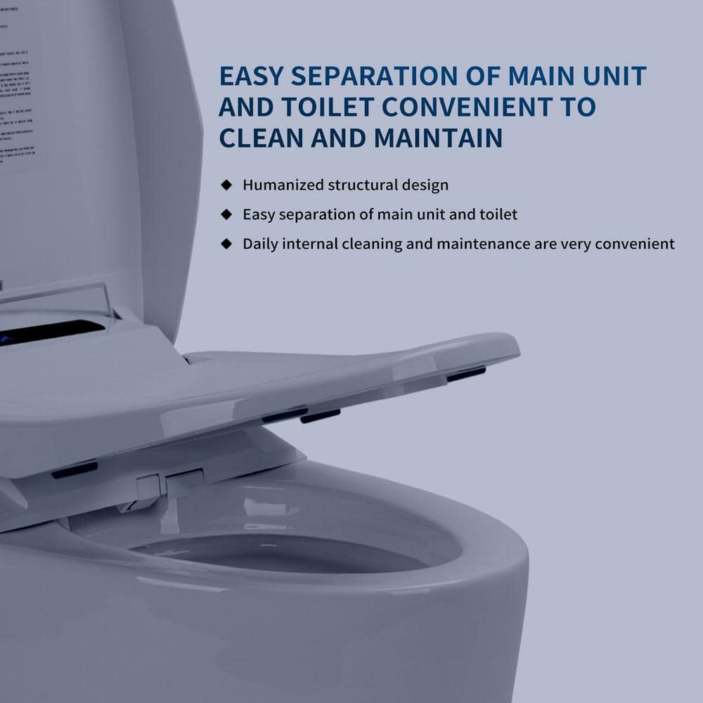 BWE Smart Elongated Toilet Bidet with Heated Seat and Remote Control - Image 10