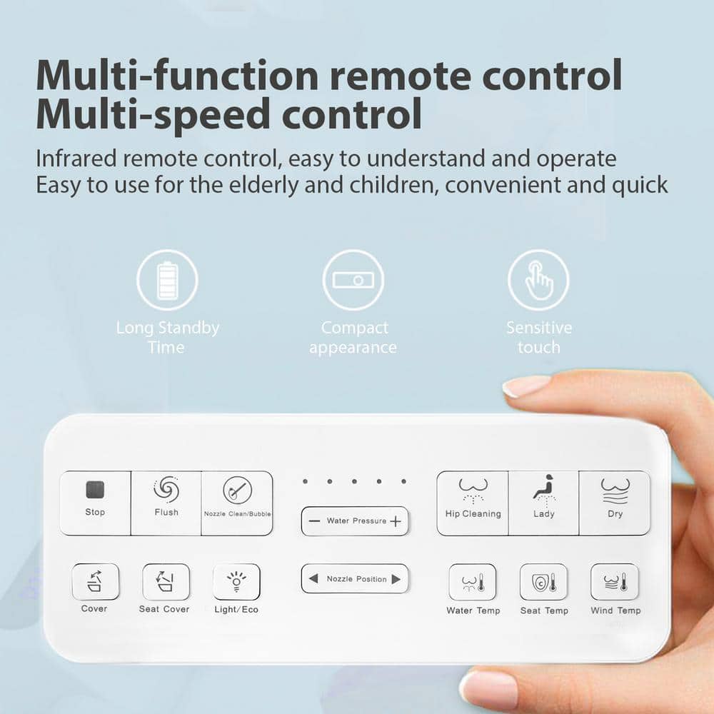 BWE Stylement Tankless Smart Bidet 1-Piece Toilet in White with Auto Open/Close and Heated Seat - Image 5