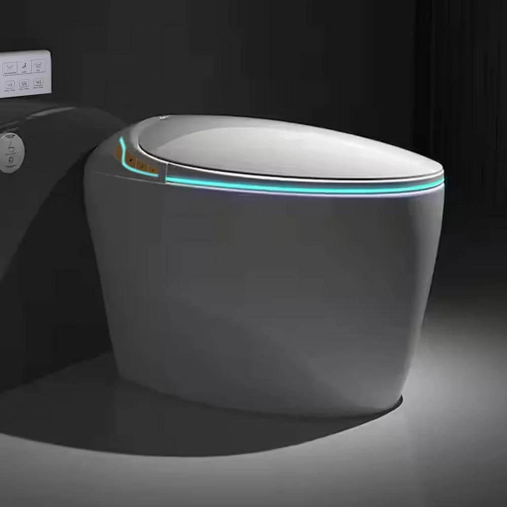 BWE Stylement Tankless Smart Bidet 1-Piece Toilet with Auto Features and Heated Seat