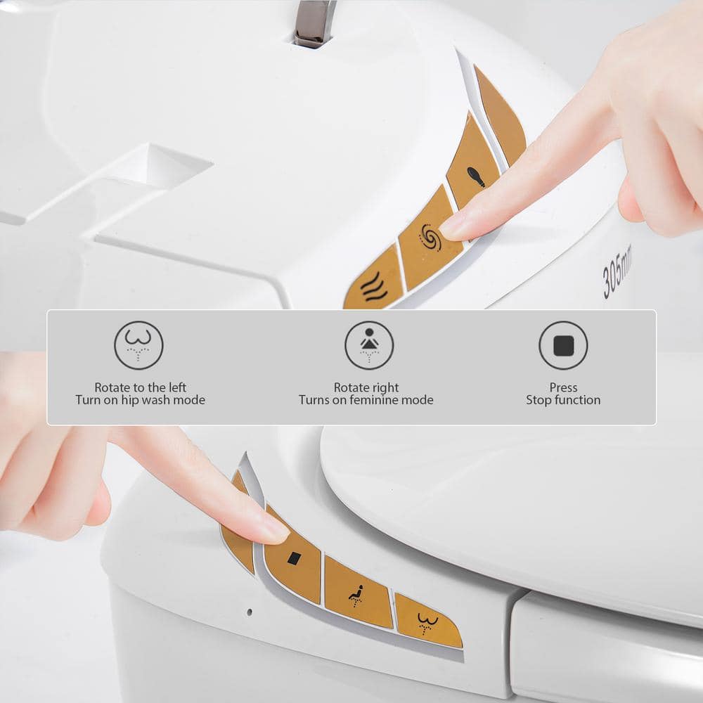 BWE Stylement Tankless Smart Bidet 1-Piece Toilet with Auto Features and Heated Seat - Image 3