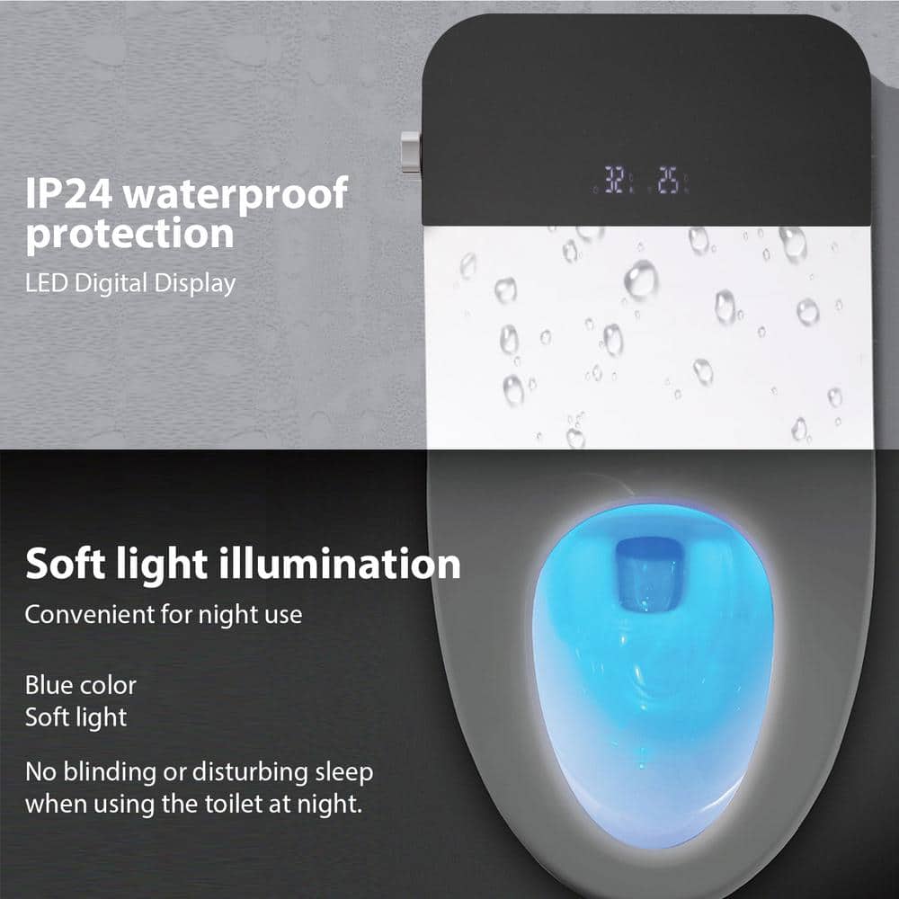 BWE Stylement Tankless Smart Bidet One Piece Toilet - Auto Open/Close, Auto Flush, Heated Seat, Warm Air Dryer - Image 3
