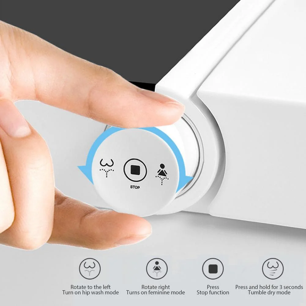 BWE Stylement Tankless Smart Bidet One Piece Toilet Square in White with Auto Open/Close and Flush - Image 5
