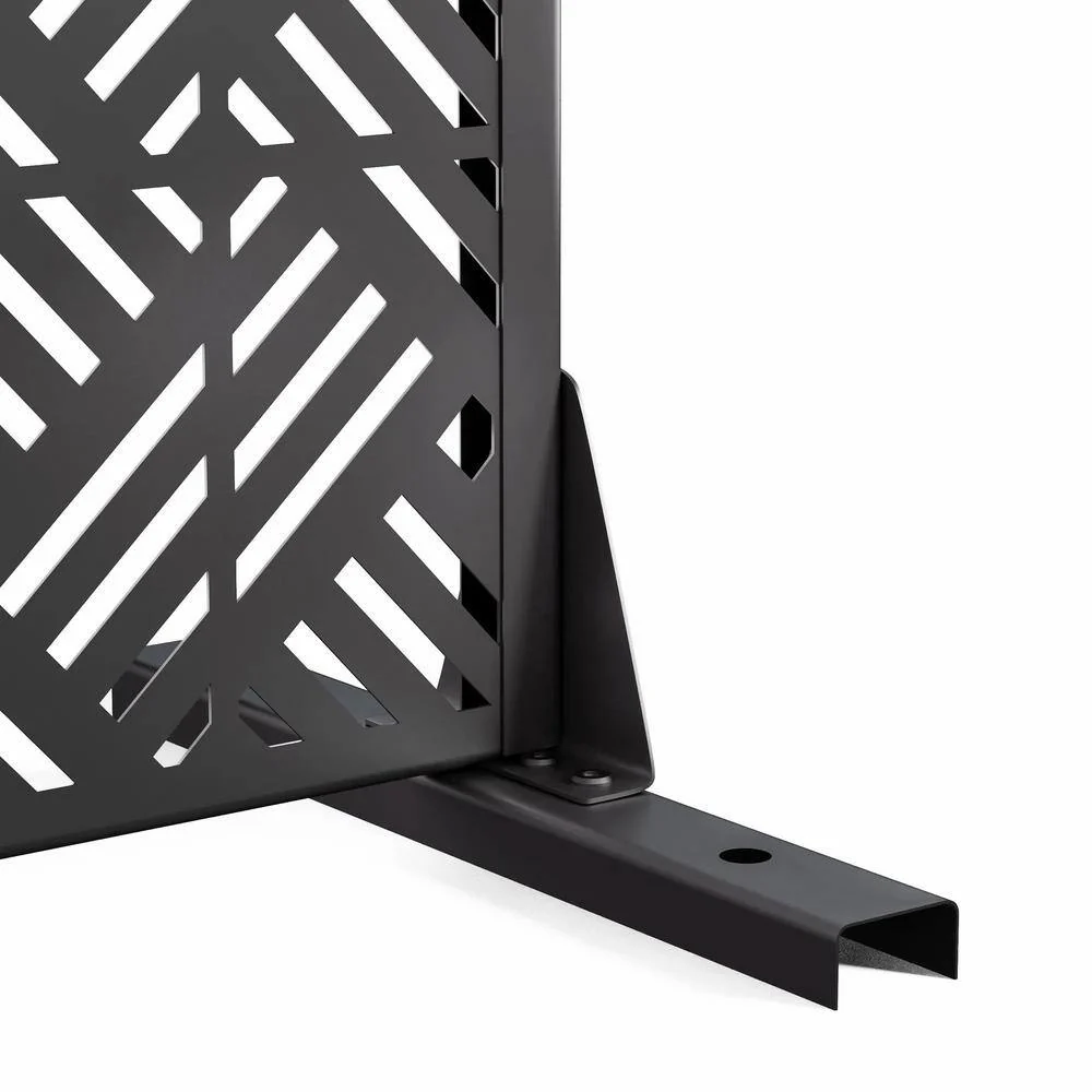 Cadeninc 3.92 ft x 6 ft Black Metal Privacy Screen Fence Panels - Image 5