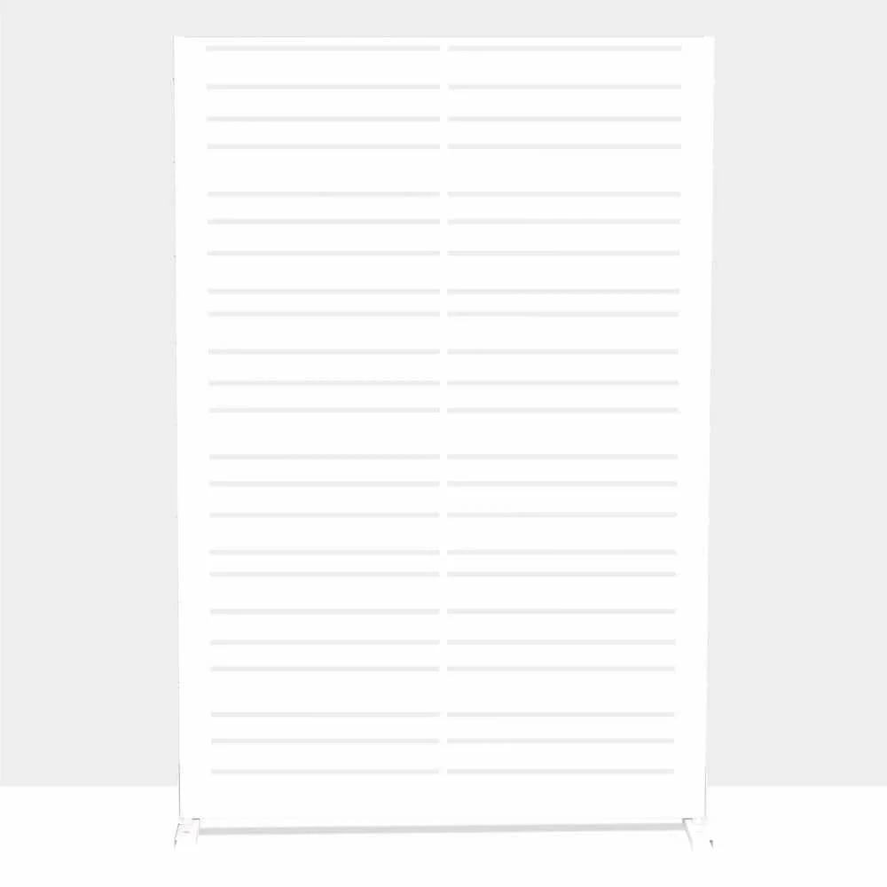 Cadeninc 3.92 ft. x 6 ft. Freestanding Metal Privacy Screen in White - Image 3