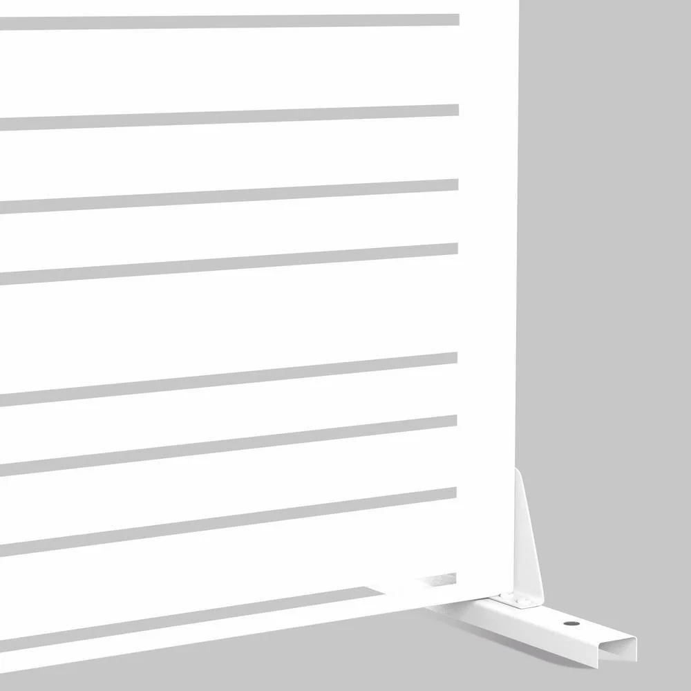 Cadeninc 3.92 ft. x 6 ft. Freestanding Metal Privacy Screen in White - Image 6