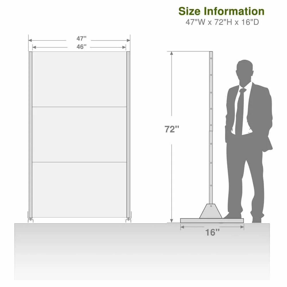 cadeninc 3.92 ft. x 6 ft. Outdoor and Indoor Freestanding Metal Privacy Screen - Brown - Image 2